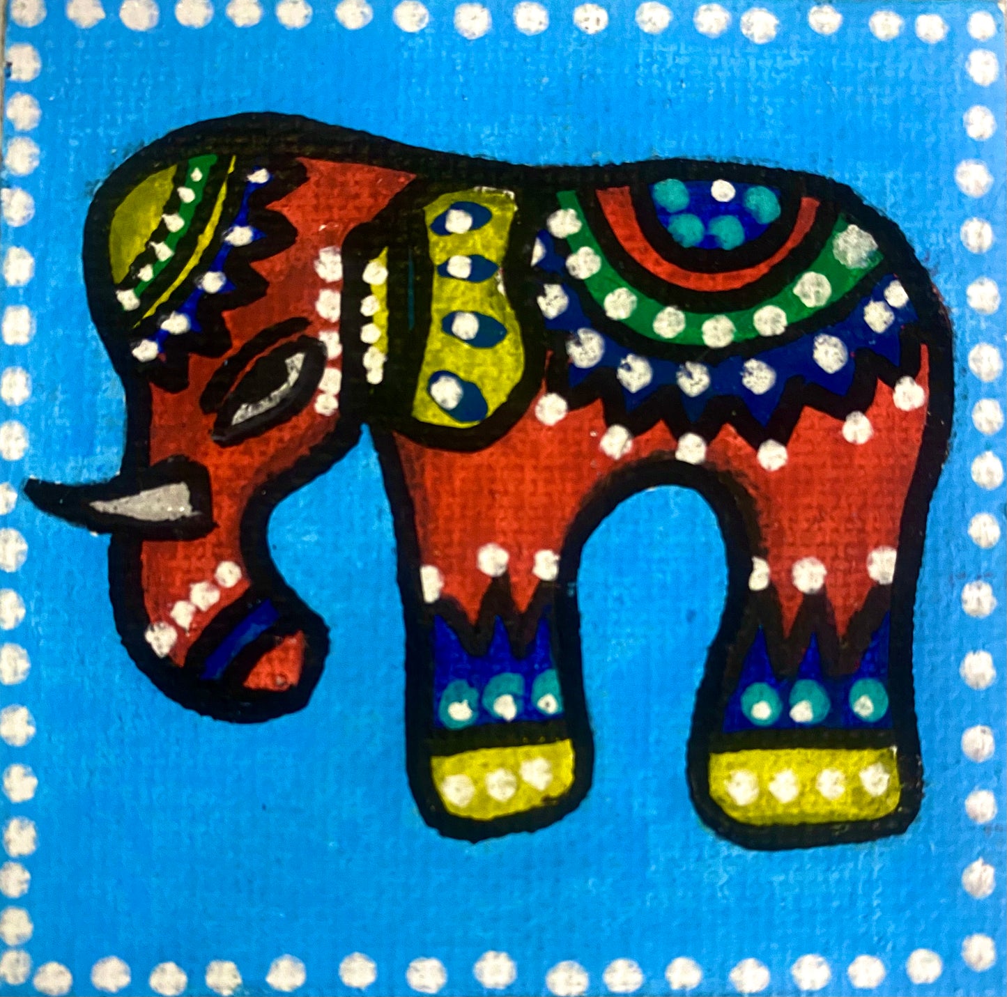 Elephant Hand-Painted Magnet