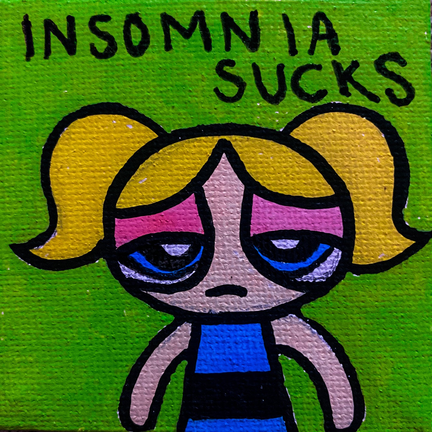 Bubbles Insomnia Hand-Painted Magnet