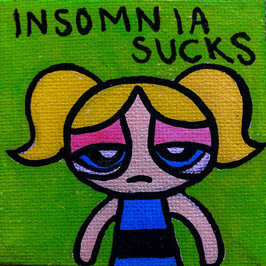 Bubbles Insomnia Hand-Painted Magnet