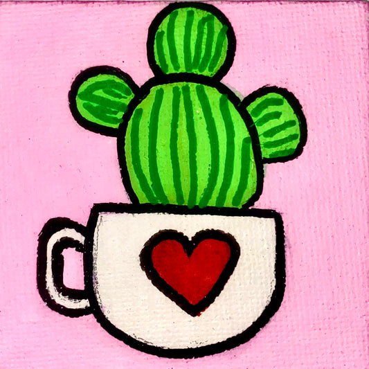 Cacti Hand-Painted Magnet