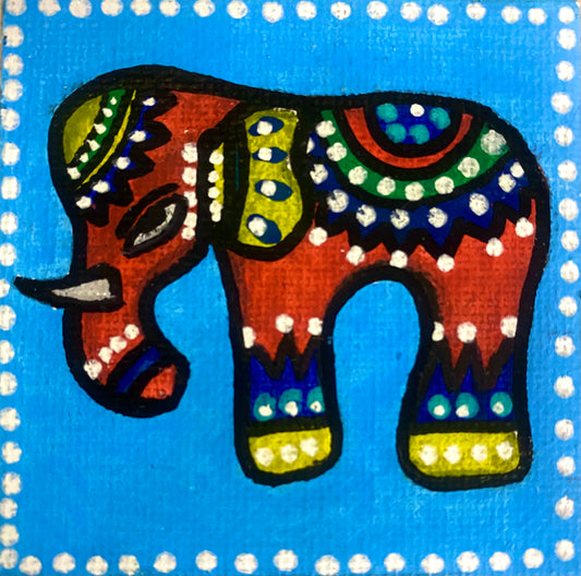 Elephant Hand-Painted Magnet